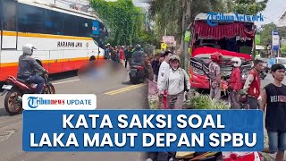 Kata Saksi Laka Maut Depan SPBU Tulungagung: Bus Berputar Lawan Arah Jarum Jam, Pemotor Terpental