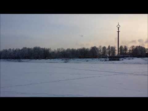 Steps on Volga , Rybinsk , Russia - 26/01/2014