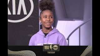 Jalaiah Harmon, the creator of &quot;The Renegade&quot; dance, drops by Studio J | NBA on TNT Tuesday