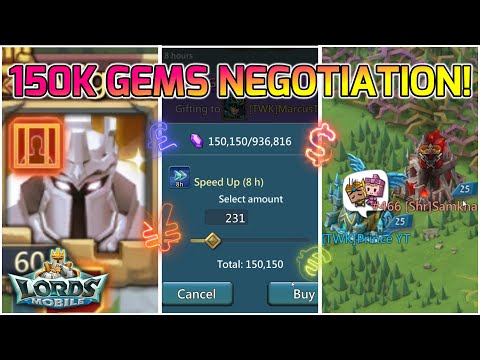 150K Gems Negotiation! Capped During Rally Party! - Lords Mobile