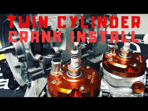 Scooter engine build CRANK INSTALL Twin cylinder zuma rebuild Video 2