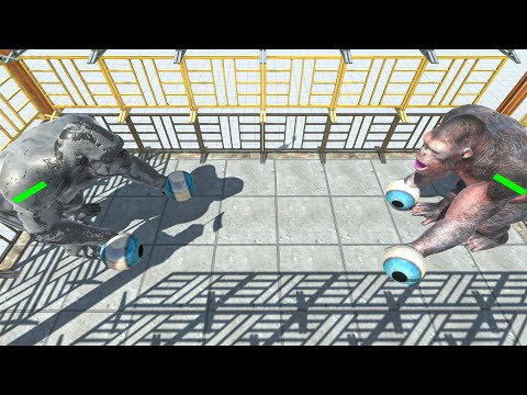Mutant Primates Boxing Tournament whit HP Bar - Animal Revolt Battle Simulator