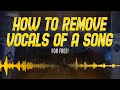 How To Remove Vocals From ANY Song For F