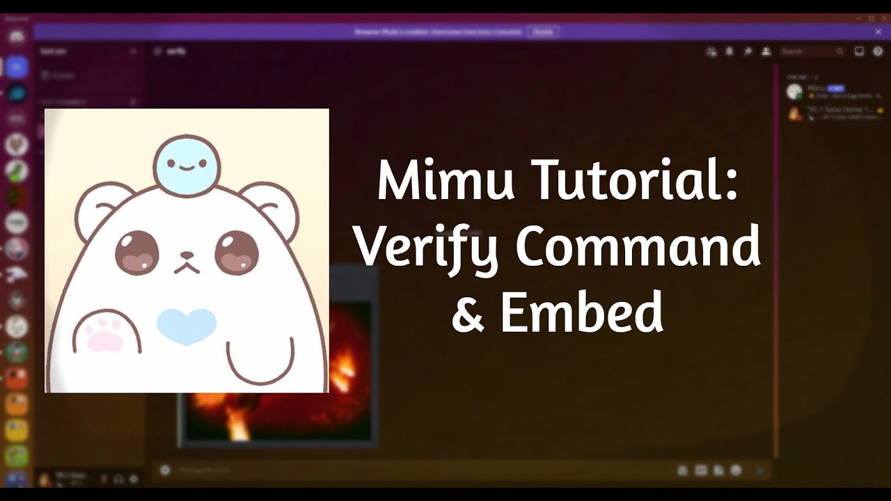 Mimu Verify Command & Embed Tutorial
