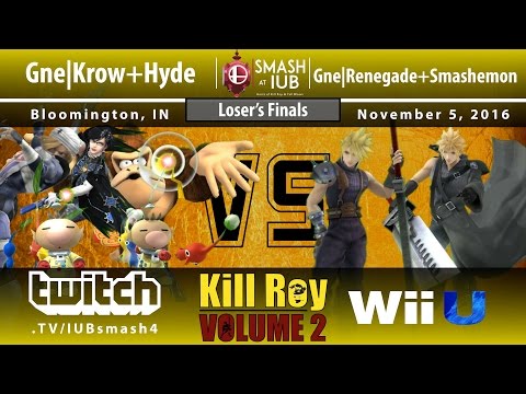 Kill Roy: Volume 2 - Sm4sh Doubles - Losers Finals - Gne Krow+Hyde vs. Gne Renegade+Smashemon