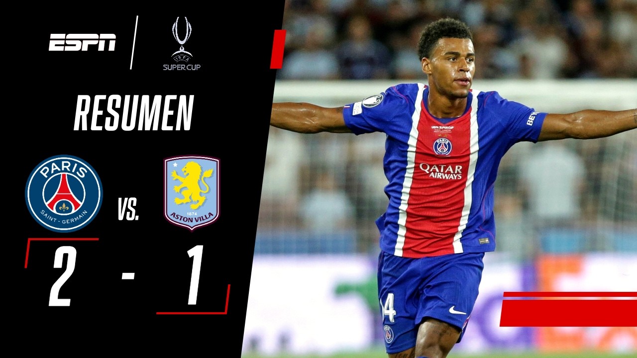 DOUÉ MARCÓ COMO SIEMPRE Y EL PSG SALIÓ BICAMPEÓN DE EUROPA | PSG 2-1 Aston Villa | RESUMEN