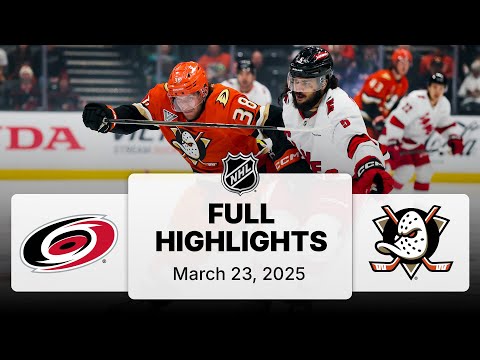 NHL Highlights | Hurricanes vs. Ducks | March 23, 2025