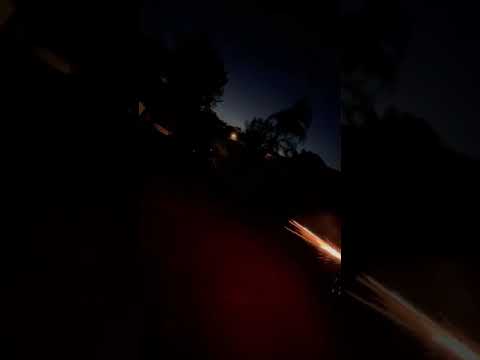 Shooting fireworks down the driveway