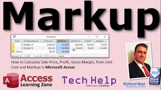 How to Calculate Sale Price, Profit, Gross Margin, from Unit Cost and Markup in Microsoft Access