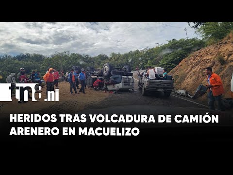 Fatalidad en la carretera: 3 heridos tras volcadura de camión arenero en Nueva Segovia