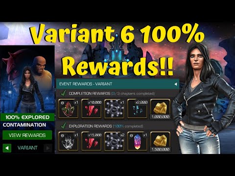 Variant 6 100% Rewards Crystal Opening! T5CC! Awakening/RankUp Gems! - Marvel Contest of Champions