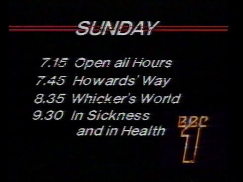Friday 30th August 1985 BBC1 - That's Life - Open All Hours - Whicker's World - Omnibus at the Proms