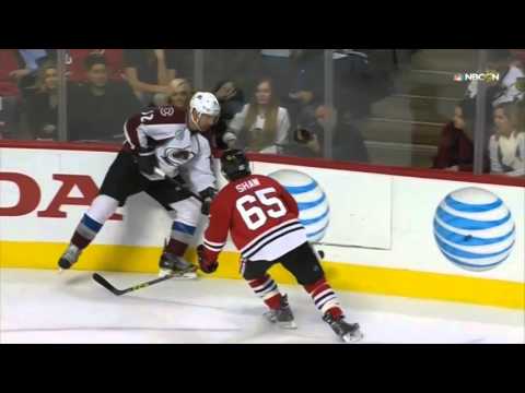 Andrew Shaw Hit on Beauchemin - Charging Penalty