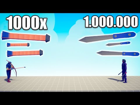 1.000.000 DAMAGE KNIFE vs 1000x OVERPOWERED UNITS - TABS | Totally Accurate Battle Simulator 2023