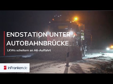 END OF THE LINE UNDER MOTORWAY BRIDGE: Trucks fail at A6 on-ramp