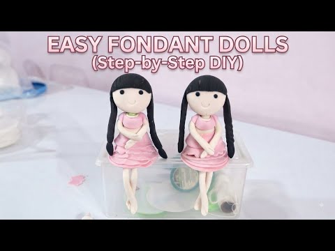 🎀 Cute Fondant Doll Making | Easy Doll Cake Topper Tutorial 