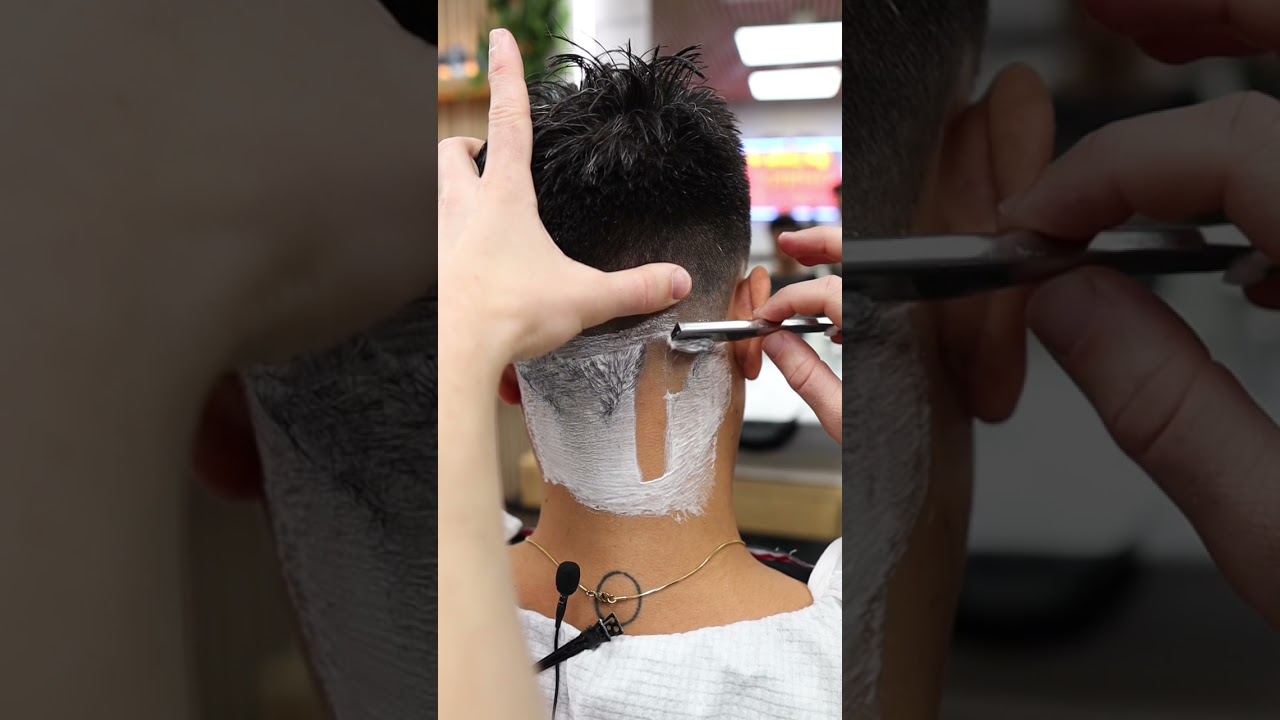 💈Über Satisfying ASMR Barber Shaving Customers Back Of The Neck
