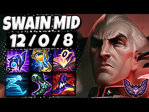 Swain vs Galio MID [ Quadrakill ] Lol Korea Master Patch 12.22 ✅