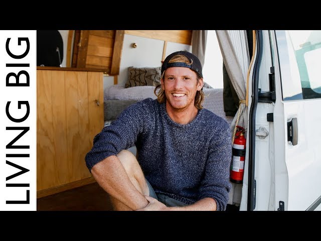 Electrician Builds Off-Grid Van To Surf The World