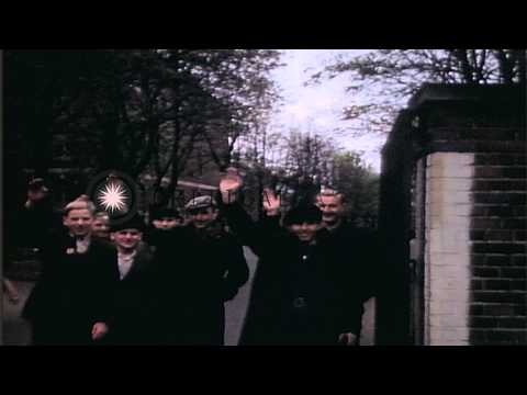 Huge numbers of European soldiers liberated from a German prison camp in World Wa...HD Stock Footage