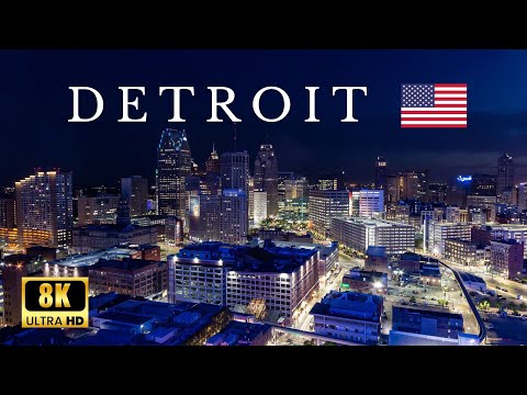 ▶️ DETROIT City, Michigan | USA 🇺🇸 | by Drone Footage | 8K ULTRA HD