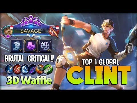 Perfect SAVAGE!! Underrated Tank Killer! 3D Waffle Top 1 Global Clint ~ Mobile Legends