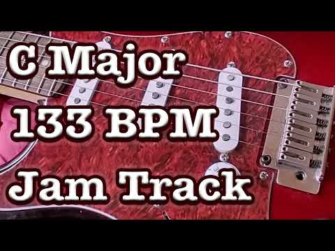 C Major 133 BPM Jam Track - Verse-Chorus Backing Track - C F C F G / Dm Am Dm Am C Em F G - 133BPM