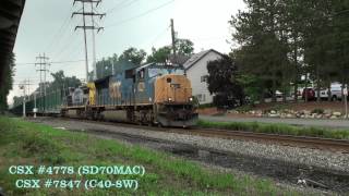 preview picture of video 'CSX River Line Train Action from Congers, NY (8/11/2012)'