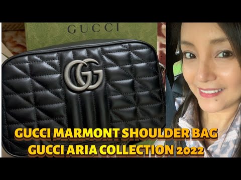 UNBOXING GUCCI NEW MARMONT STYLE SMALL  BAG/CAMERA BAG | ARIA COLLECTION 2022 #gucci #unboxing