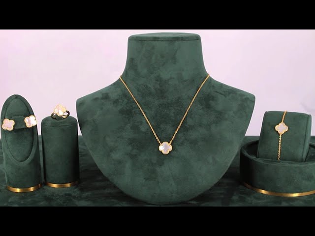 طقم مجوهرات أنيق بتصميم عالمي 5 قطع ماركة خاتون®