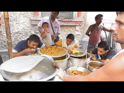 Cheap & Best Street Food for All - Rice /Paratha /Kulcha | Street Food Kolkata Video