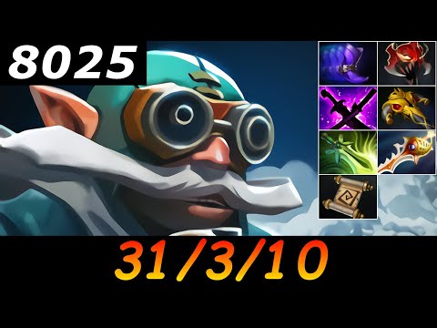 Dota 2 Gyrocopter 8025 MMR 31/3/10 (Kills/Deaths/Assists) Ranked Full Gameplay