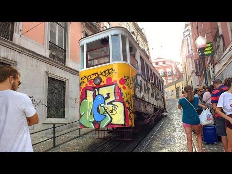 Riding Lisbon’s Famous Glória Funicular (Elevador da Glória) - Portugal