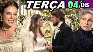 ALÉM DO TEMPO | 04/08 TERÇA - FELIPE FOGE com LÍVIA e se CASAM! MELISSA HUMILHADA - CAPÍTULO DE HOJE
