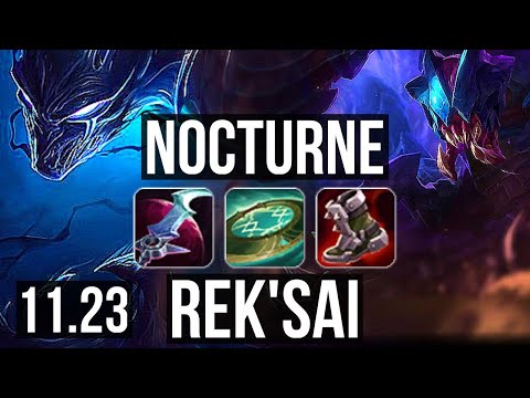 NOCTURNE vs REK'SAI (JNG) | 1.7M mastery, Godlike | EUW Diamond | 11.23