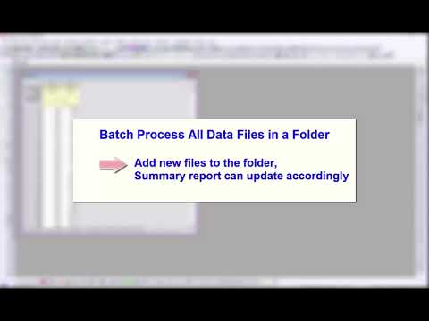 Batch Process All Data Files In A Folder