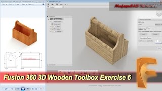 Fusion 360 3D Wooden Toolbox | Tutorial Beginner | Practice 6