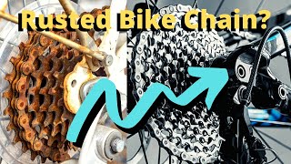 How to clean a rusted dirty bike chain. 4 different ways!