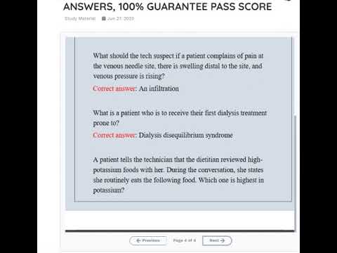 NNCC CCHT CERTIFICATION EXAM UPDATED QUESTIONS AND VERIFIED ANSWERS, 100% GUARANTEE PASS SCORE