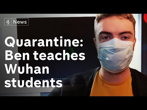 検疫の内側。ベンは彼の武漢の学生のためのオンラインレッスンを教えようとする (Inside Quarantine: Ben tries to teach online lesson for his Wuhan students)