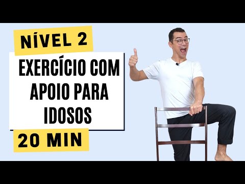 Exercícios fáceis COM APOIO para IDOSOS | Nível 2 | Especial Alzheimer