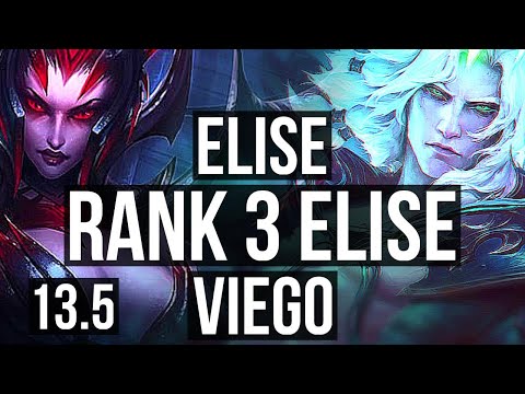 ELISE vs VIEGO (JNG) | Rank 3 Elise, 9/2/3, Dominating, Rank 16 | KR Challenger | 13.5