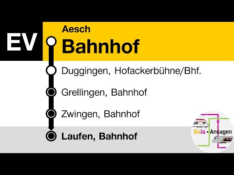 Postauto Ansagen | EV (S3) Aesch BL - Laufen | Bauarbeiten | BoJa Ansagen