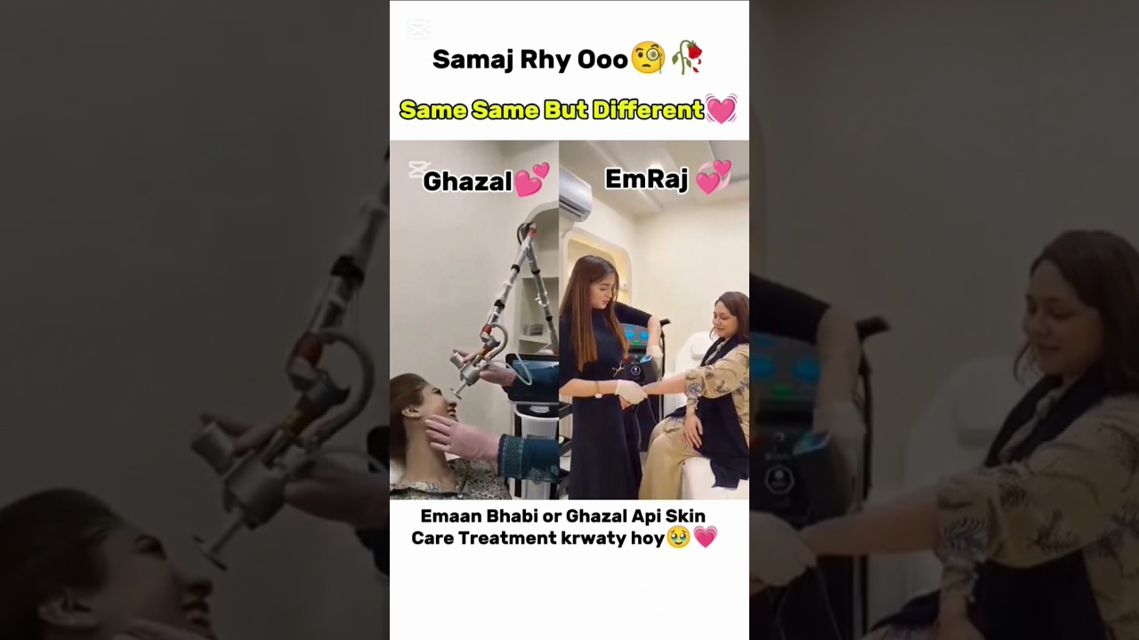 Samaj Rhy ho🧐🥀 Emaan & Ghazal Skin Treatment🥹💗 #rajabfamily #emaanrajab #viralvideo #trendingshorts