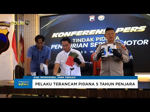 POLRES WONOSOBO UNGKAP KASUS PENCURIAN SEPEDA MOTOR DAN 6 UNIT HAPE
