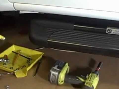 install running boards on the Nissan NV van