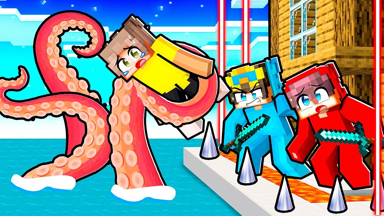 Giant Octopus vs Most Secure Minecraft House