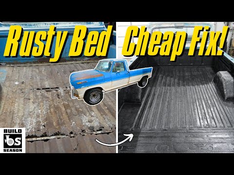 DESTROYED and RUSTED F100 Gets BRAND NEW Bed Floor For CHEAP! DIY Rust Repair!