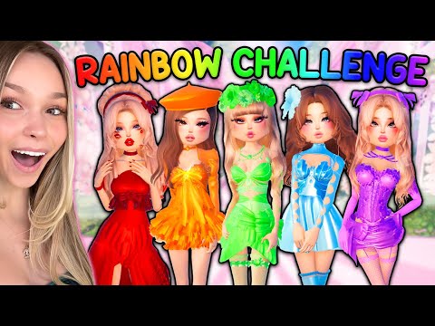 RAINBOW CHALLENGE in Dress to Impress..