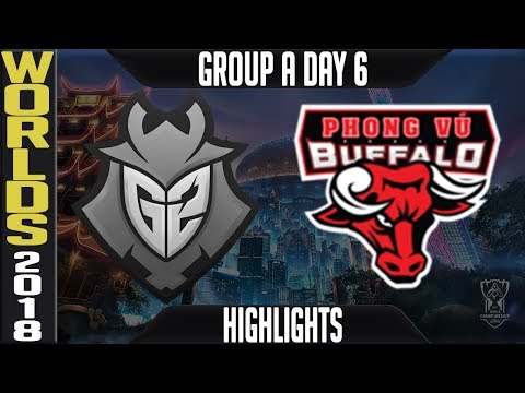 G2 vs PVB Highlights | Worlds 2018 Group A Day 6 | G2 Esports(EULCS) vs Phong Vu Buffalo(LMS)